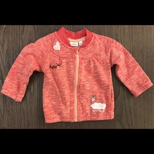 Infant Girls Zip Up Sweatshirt, Size 4-6 months